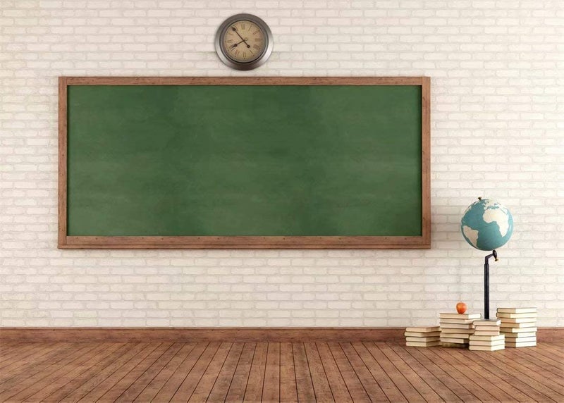 BELECO 7x5ft Fabric Back to School Backdrop Classroom Chalkboard Backdrop Classroom Photography Background Back to School Party Decorations Banner Online Teaching Teachers Students Photo Props - Image 1